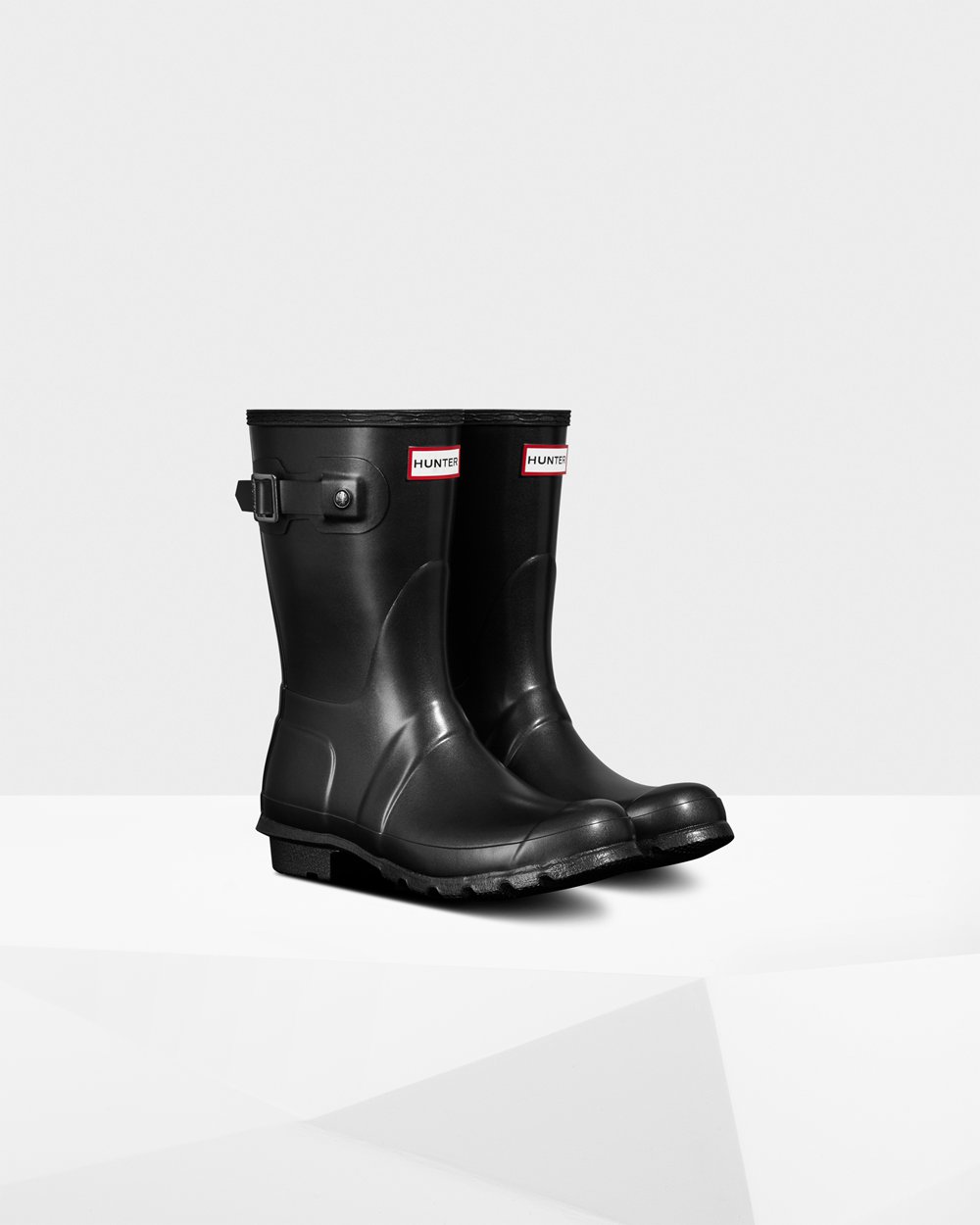 Botas de Lluvia Cortas Hunter Mujer - Original Pearlized - Negros - BGYSXIC-61